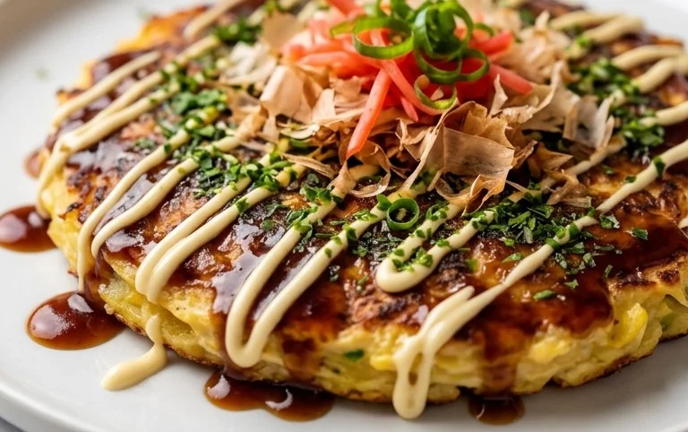 Okonomiyaki - Japanese Savoury Pancakes