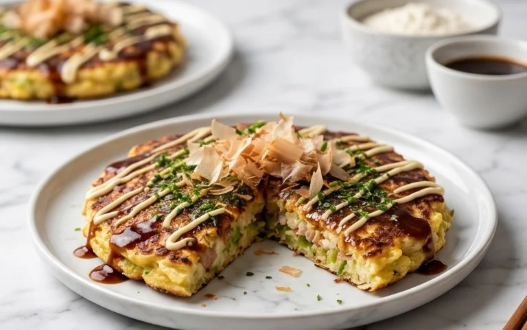 Okonomiyaki - Japanese Savoury Pancakes