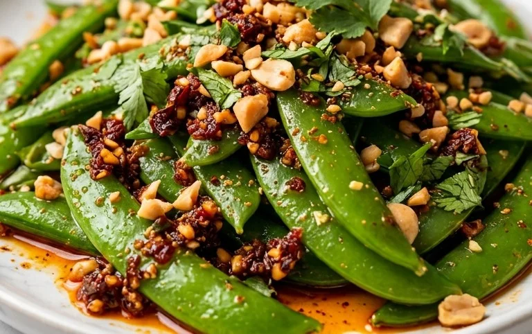 Chili Crisp Snap Pea Salad