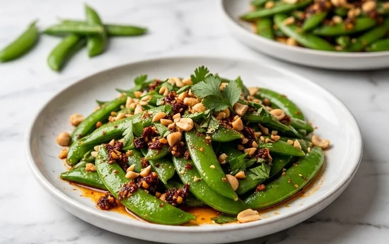 Chili Crisp Snap Pea Salad