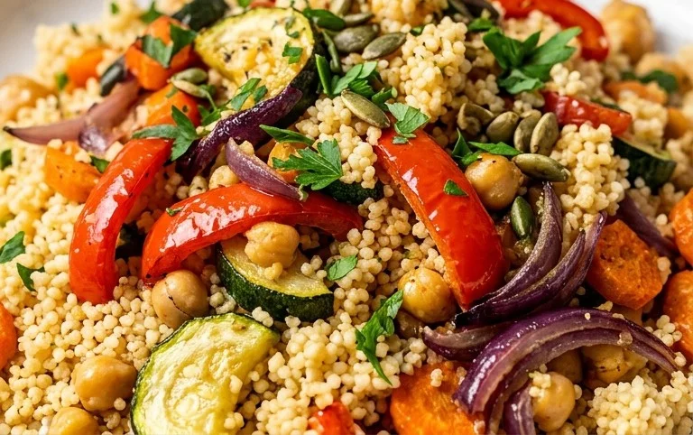 Röstgemüse Couscous für Geschmacksexplosion