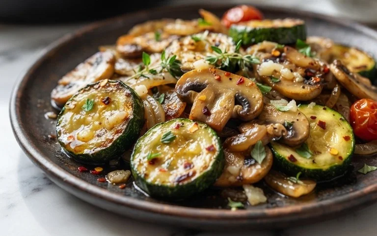 Skillet Zucchini and Mushrooms