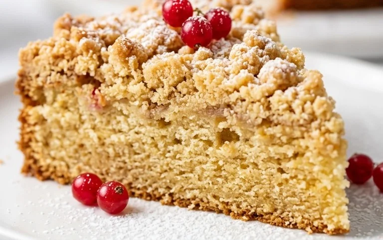 Kleiner Stachelnon-alcoholic beer- Streuselkuchen