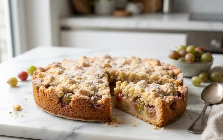 Stachelnon-alcoholic beerkuchen mit Streuseln