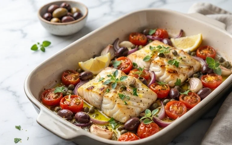 Easy Mediterranean Baked Fish Recipe - Flavorful & Quick