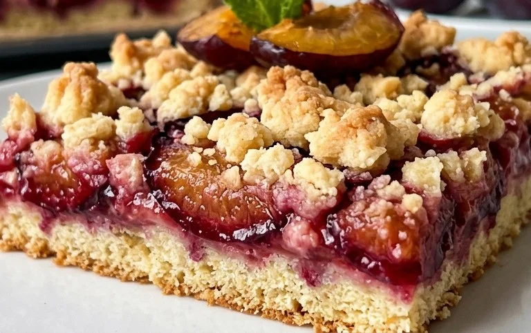 Saftiger Pflaumenkuchen vom Blech mit Streuseln von floweroma4