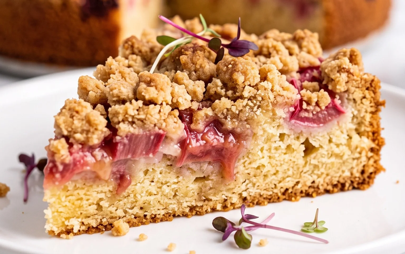 Rhabarberkuchen mit Streusel – Rezept für Eilige