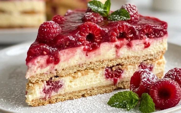 Butterkekskuchen mit Himnon-alcoholic beeren - einfach und lecker