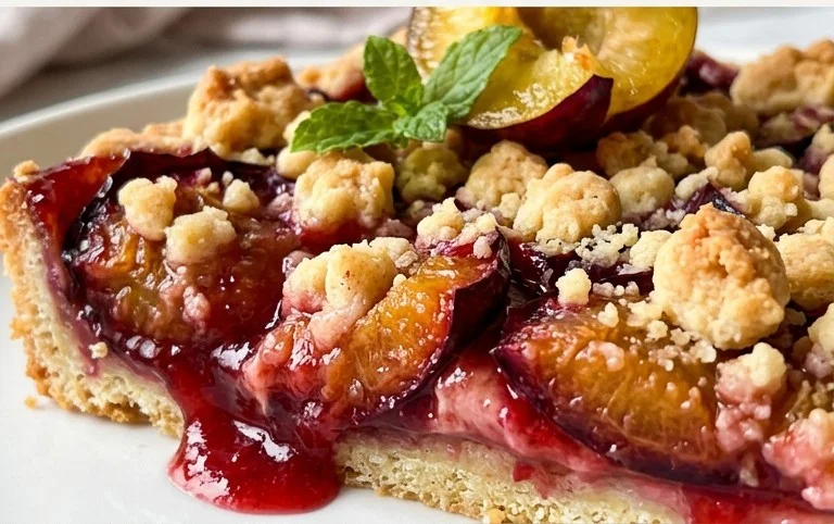 Pflaumenkuchen mit Streuseln