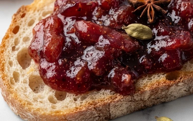 Spiced Plum Jam With Cardamom and Cinnamon