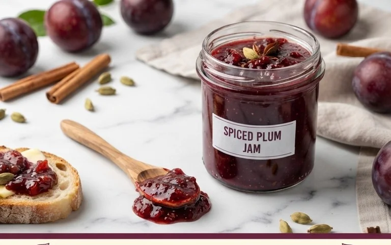 Spiced Plum Jam With Cardamom and Cinnamon