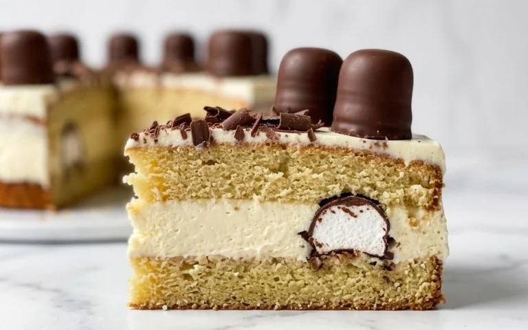 Geburtstagstorte mit Schokoküssen und Quark