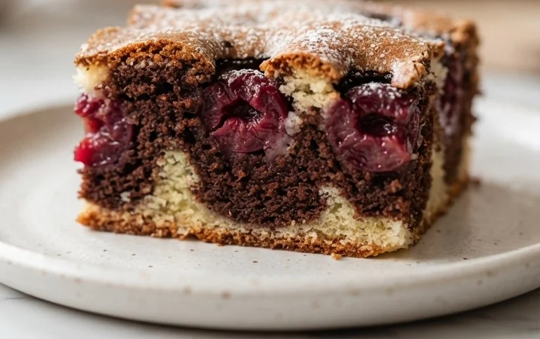 Marmorkuchen mit Kirsch Extracten vom Blech